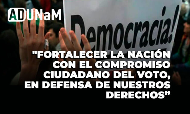 Unámonos para fortalecer la educación en todo el país, basada en los derechos humanos, sociales y de género. Demostremos compromiso ciudadano votando